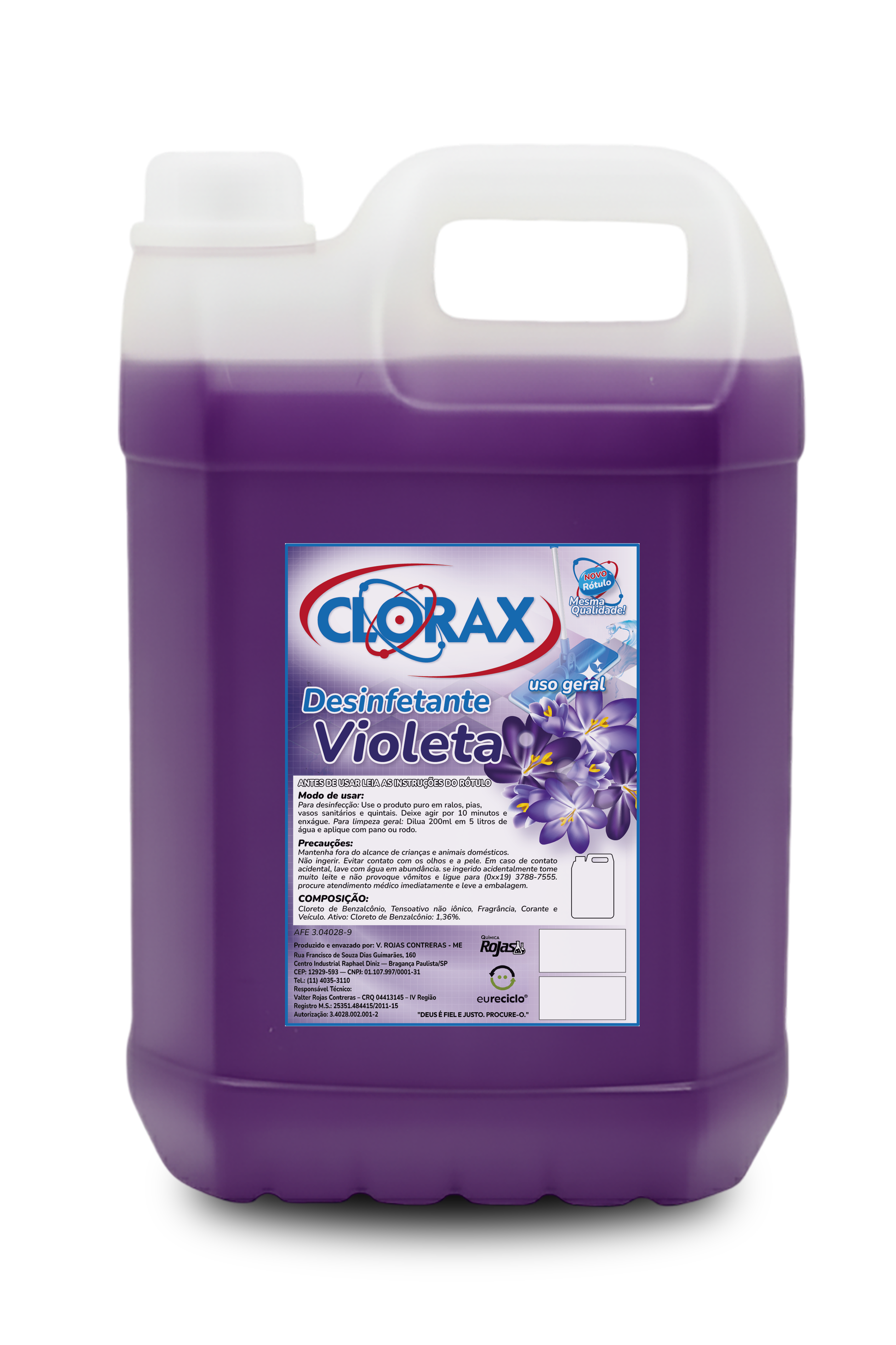 Garrafa de 5L do produto Violeta